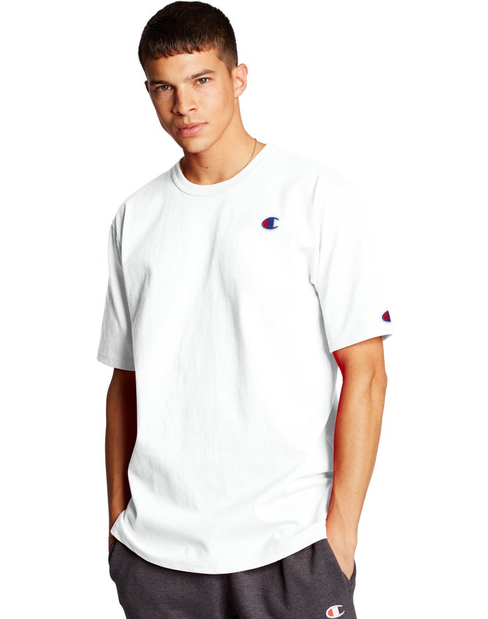 Champion Mens T-Shirt NZ - Heritage C Logo White ( 3209-KQDNZ )